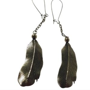 Boho Chic Leaf Earrings Handcrafted Appox 3"NEW